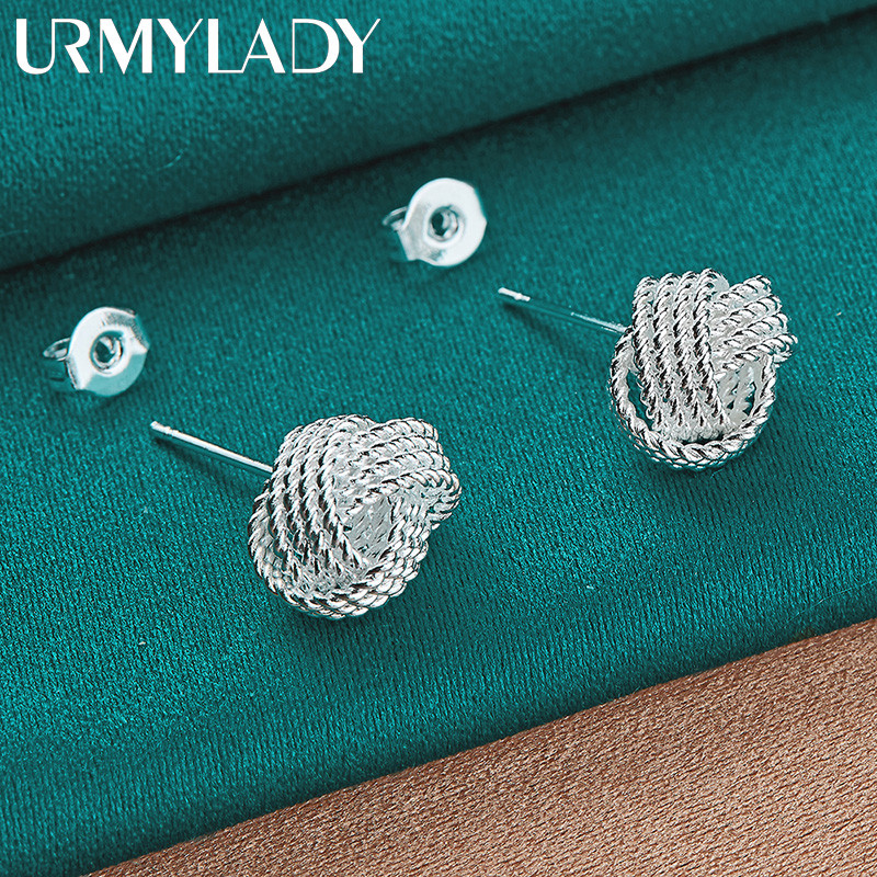 URMYLADY Thắt lưng và bông tai bạc 925 cho nữ, phù hợp cưới hỏi