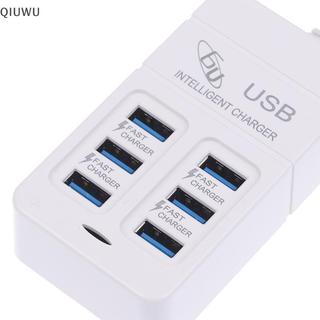 QIUWU EU UK Cắm 6 Cổng 35W Sạc USB PD Để Bàn Sạc Nguồn Cho Văn Phòng Gia Đình, Trường Học Du Lịch.