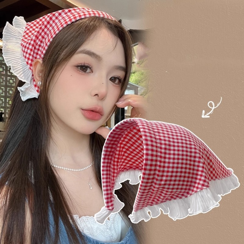 KIKIN Thoải Mái Thoáng Khí Vải Ren Bandana Khăn Trùm Đầu Cho Nữ Pháp Tích Hợp Headwrap Mục Vụ Trang Trí Tóc