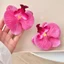 SHUPUN 10 Đầu Hoa Lan Bướm, Thủ Công Lụa DIY Mô Phỏng Bướm Phong Lan, Kẹp Tóc Đầu Hoa Giả 9cm Thực Tế / Boutonniere / Trang Trí Bánh