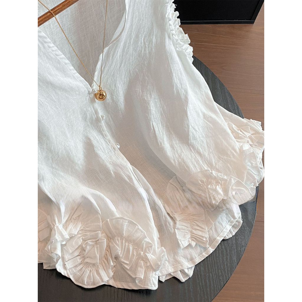 Áo sơ mi và Cardigan nữ vải lanh và len, phong cách thanh lịch, phù hợp mùa hè