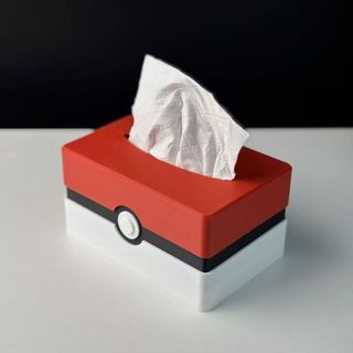 Hộp đựng khăn giấy hình quả bóng Pokémon Poke Hàng hóa hoạt hình Hộp giấy in 3D thời trang đơn giản hiện đại