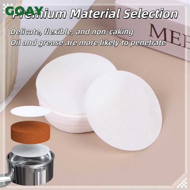 GOAY 100 / 500 Cái 51 / 53 / 54 / 58mm Bộ lọc Espresso chưa tẩy trắng Bộ lọc giấy cà phê Pu Màn hình Portafilter Giấy cho Breville Barista VN