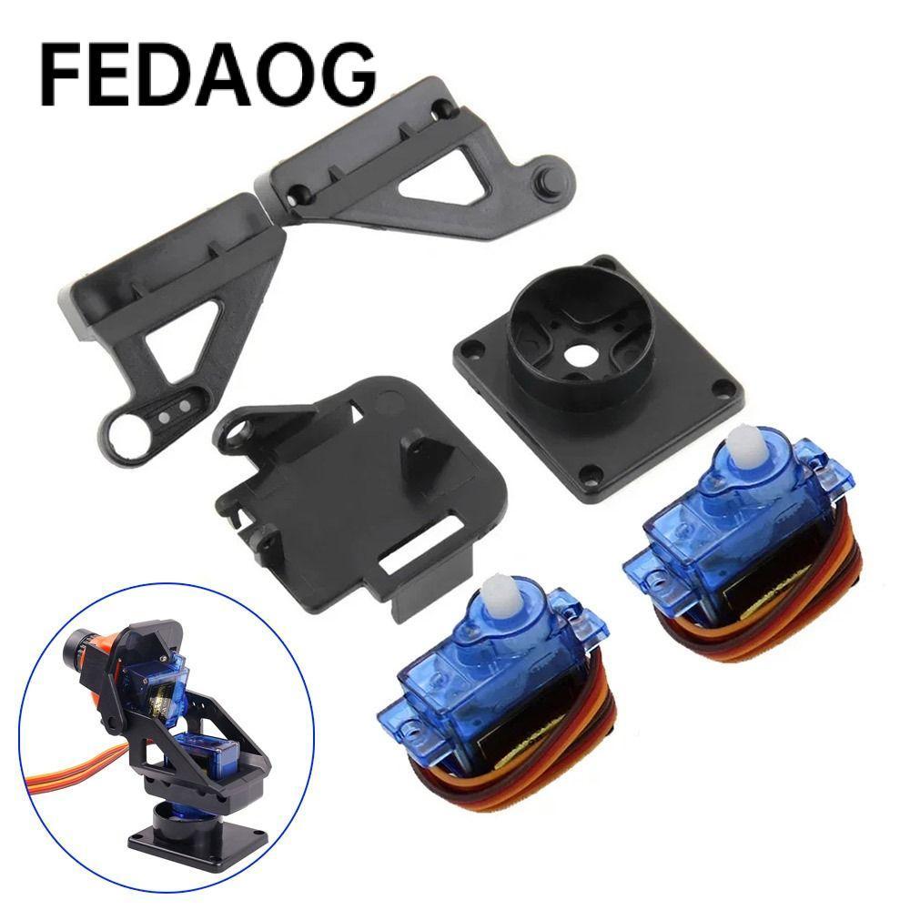 FEDAOG 1 Bộ Hai Trục PTZ, Rc Máy Bay Phần PTZ Với 2 Bánh Răng Lái Servo Pan Tilt, SG90 MG90s 9g Siêu Âm Mô Hình Trên Không Camera Gắn FPV Phụ Kiện Hỗ Trợ Camera