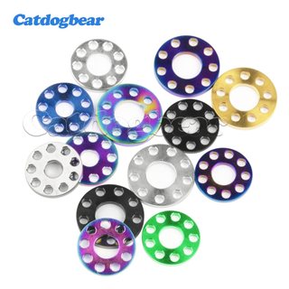 Catdogbear Titan Máy Giặt M6 M8 M10 Phẳng Chín Lỗ Vòng Giặt Ti Khoan Lỗ Miếng Đệm Trang Trí Xe Máy Bu Lông Vít Gioăng