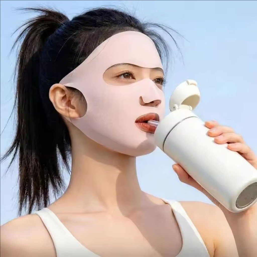 Mặt nạ chống nắng mùa hè từ nylon 98%, co giãn bốn chiều, UPF 50+, nhẹ và thoáng khí cho các hoạt động ngoài trời