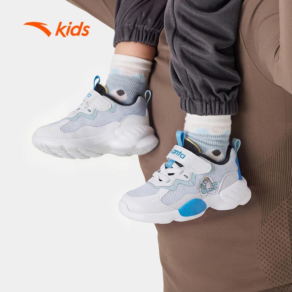 ANTA Kids Butterfly Wing 6 Giày Tập Đi Bé Trai Khóa Dán Thoáng Khí, Dễ Mang, Đàn Hồi, Nhẹ Êm 3326B0006