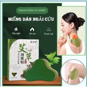 Combo 10 Hộp-Hộp 12 Miếng Dán Ngải Cứu Vai Gáy Giảm Đau Cổ Vai Gáy, Thải Độc