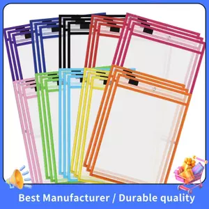 30 Gói Khô Tẩy Túi PVC Trong Suốt Sawn Khô Xóa Tập Tin Túi Tái Sử Dụng Khô Tẩy Túi