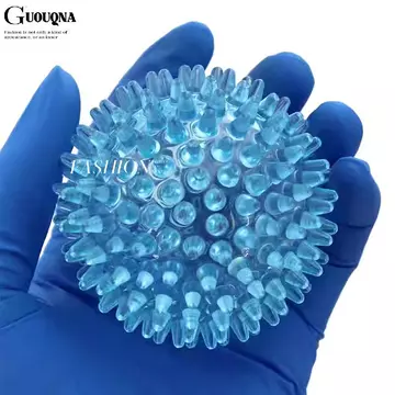 GUOUQNA Spiky Ball Rỗng Mềm Trong Suốt Sức Mạnh Phục Hồi Tập Thể Dục Giảm Căng Thẳng Massage Bóng Cho Tay Cổ Tay Spiky Tay Tập Bóng BASL