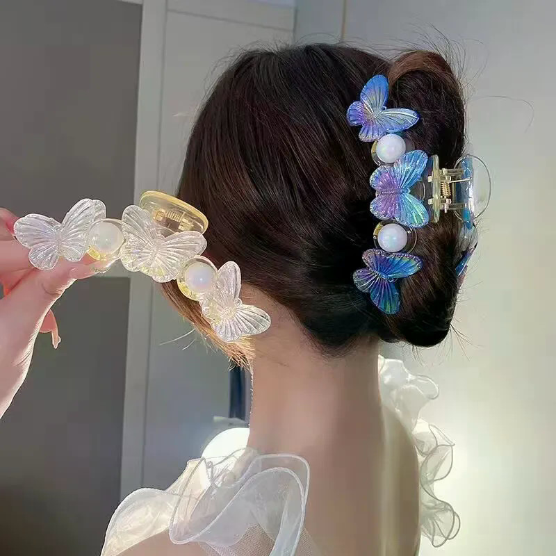 Đinh tóc Mori cao cấp với ngọc trai và bướm - Phong cách sang trọng cho mọi dịp