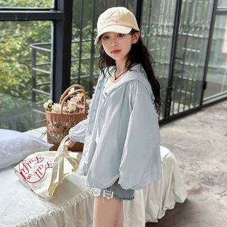 Áo khoác bé gái - mỏng nhẹ thoáng khí có mũ phong cách Hàn Quốc dễ thương mặc hè đi chơi