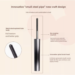 JUDYDOLL Ống Thép Nhỏ Mắt Đen Mascara Chống Thấm Nước Cam Hoa Nhỏ Ống Mascara Bền Tạo Kiểu Quay Ngược Cuộn Mascara
