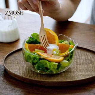 ZMONH 350 / 600ml Bát Trà Trong Suốt Hai Lớp Có Vòi, Chịu Nhiệt, Dùng Lò Vi Sóng, Bát Matcha Nhật Bản, Bát Trộn Salad