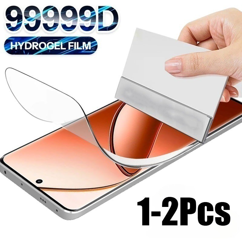 1-2 Chiếc Full Cover Chống Trầy Xước Chống Ánh Sáng Xanh Mềm Hydrogel Cho Oppo Reno11 Reno12 Reno13 F Pro 4G 5G Chống Gián Điệp Riêng Tư Và Bảo Vệ Màn Hình HD Phim Mờ