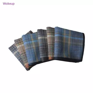 Khăn Tay Polyester 40x40cm cho Nam Giới với Thiết Kế Họa Tiết Lưới và Hình Chổi