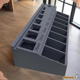 Dụng cụ phân loại bu lông CHEESELY M3, Thiết thực với 7 khe đo lường Khay phân loại chiều dài vít, Dụng cụ sắp xếp di động Cửa hàng móng tay