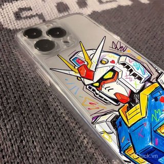 Ốp điện thoại mềm trong suốt xu hướng di động Graffiti cá nhân Thích hợp cho iPhone 17promax / 15promax / 16 / 13 / 12pro Chống sốc 14 / 13promax / 16pro / 15plus / 17 / 12