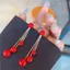 Bông tai tua rua ngọc trai NICOLOO, Phụ kiện nữ Bông tai dây chuyền trang sức quyến rũ, Bông tai Dangle thả phong cách Hàn Quốc thanh lịch Trang phục dự tiệc