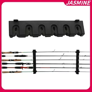 Giá đỡ cần câu Jasmine 6-Rod, thiết kế treo tường, phù hợp nhà để xe