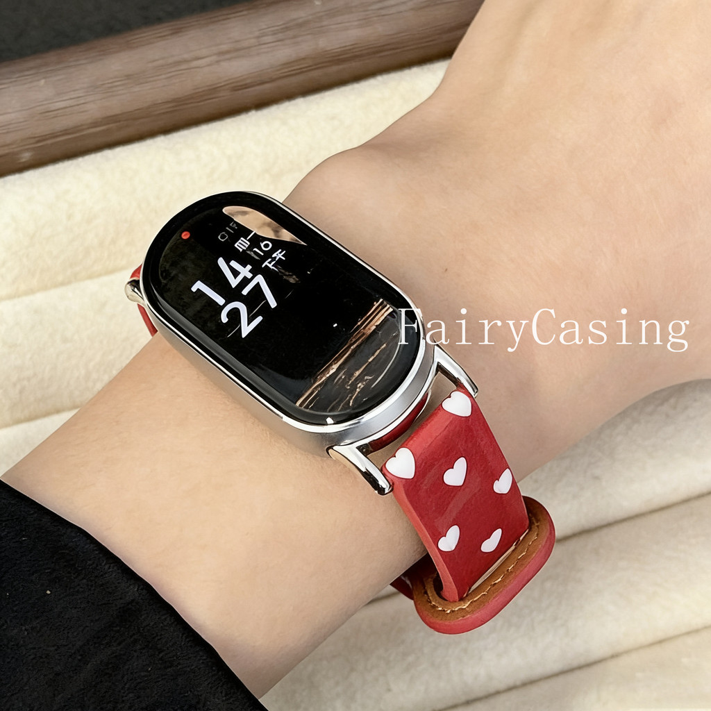Vòng Da Thời Trang Cho Xiaomi Band 9 10 nfc Dây Đeo Cho Mi Band 8 Vòng Tay Cho Xiaomi Band 10Pro Dây Đeo Tay Phụ Kiện
