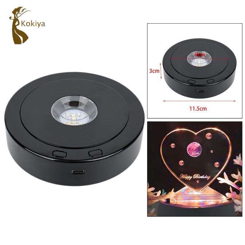 Đế trưng bày xoay 360 độ 4,5 Inch cho đồng hồ, trang trí bánh, màn hình xoay đầy màu sắc