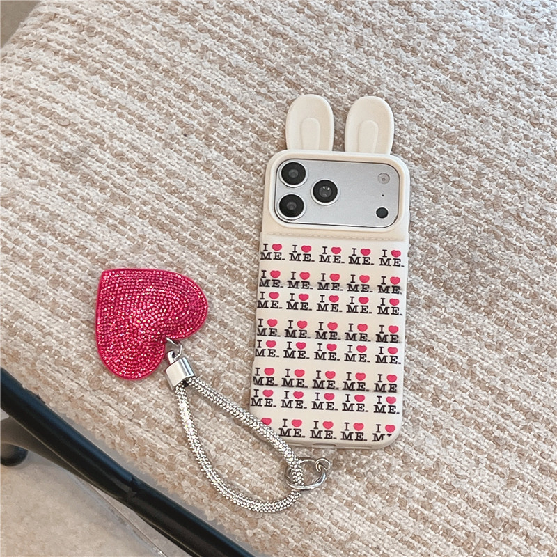 IPhone 17 Pro Max Đối tượng hình thỏ Love me họa tiết TPU chất liệu IMD