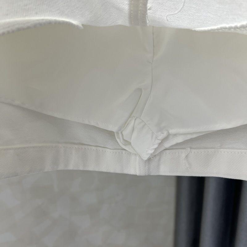 Váy denim eo cao phong cách Hàn Quốc, màu trắng, kiểu dáng chữ A, phù hợp mùa hè