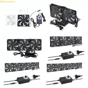 Fol Có Thể Điều Chỉnh Tốc Độ AC100-240V Cắm Quạt Luồng Không Khí Lớn Để Làm Mát Máy Chủ Và Khung Xe