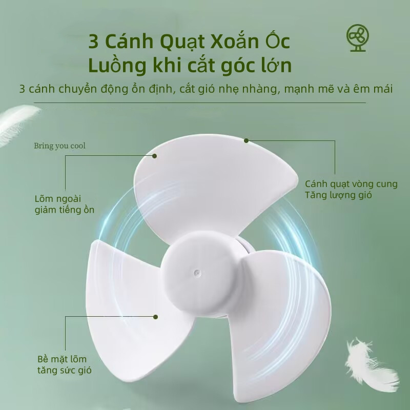 Sạc Quạt Cầm Tay Mùa Hè Ngoài Trời Và Du Lịch USB Làm Mát Im Lặng Không Dây Mini