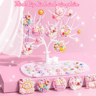 Bộ đồ chơi DIY kem keo dán thẻ sticker 3D thẻ go phát triển sáng tạo trẻ làm quà tặng móc khóa