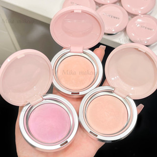 Spenny Phấn má hồng dạng nướng Bột phấn má hồng Soft Mist Trà mơ Bột đậu Bột co lại và giãn màu để làm sáng màu tự nhiên