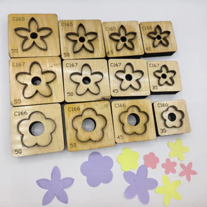 Khuôn Dao Cánh Hoa Handmade DIY Da Phiên Bản Đa Kích Thước Sắc Nét Bền Hạ Chất Liệu Da Tiện Lợi Hoa Khuôn ZZDS