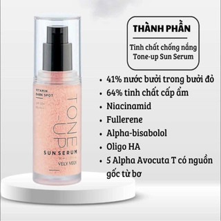VELY VELY Vitamin Dark-spot Tone-up Sun Serum 30ml- SPF50+ PA++++ Heri Skin