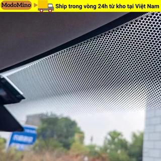 Tấm Che Nắng Ô Tô MODOMINO, Miếng Dán Kính Chắn Gió Lưới Đen 1M, Hoa Văn Trang Trí Phía Trước Chịu Nhiệt Đục Lỗ Vinyl Cửa Sổ Tint Phim Tự Động Sử Dụng