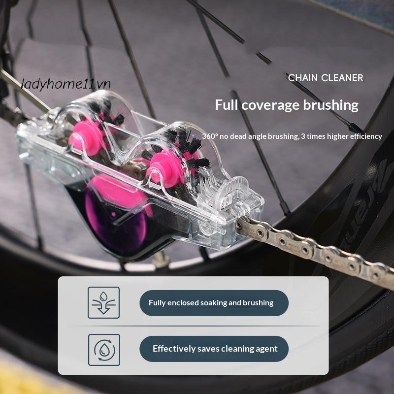 Lady Chain Cleaner Bộ dụng cụ vệ sinh xích xe đạp bàn chải rửa bảo vệ dầu xích xe đạp leo núi phụ kiện