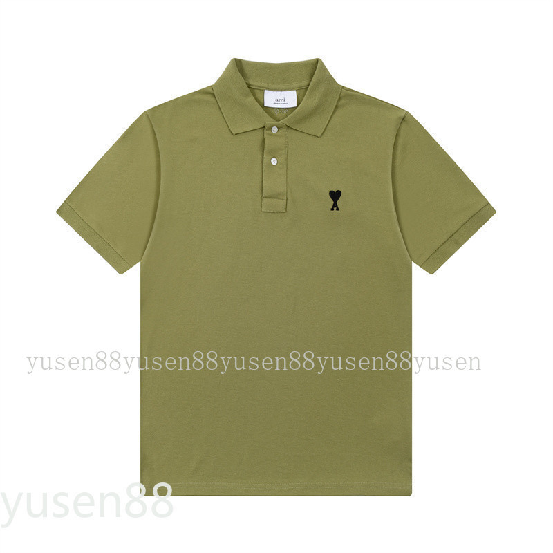 Chất Lượng Cao Bán Chạy * * * Cotton Nguyên Chất Nam Nữ Áo Sơ Mi Polo Họa Tiết Thêu Tay Ngắn Ve Áo Top