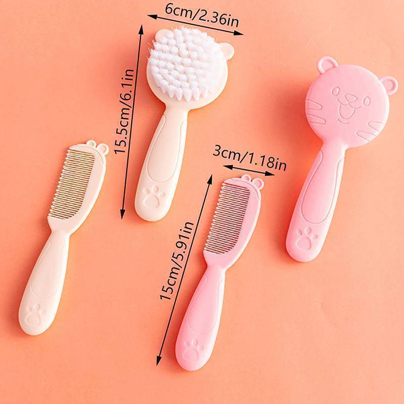 [DASK] Bộ 2 lược chải tóc & mát xa mềm cho bé sơ sinh