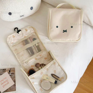 Túi Đựng Mỹ Phẩm Dễ Thương Mi Bunny Túi Đựng Mỹ Phẩm Đơn Giản Màu Trơn Hoạt Hình Dễ Thương Dung Tích Lớn Di Động Treo Loại
