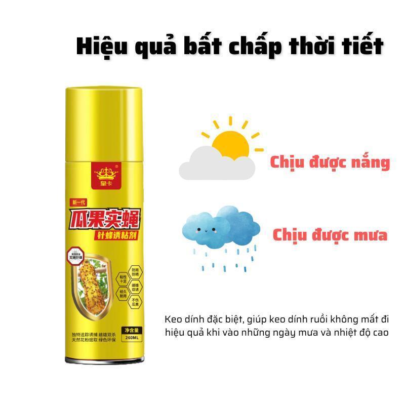 Chai Keo Xịt Bẫy Ruồi Vàng, Thu Hút Côn Trùng - Chai  260ml Tyen