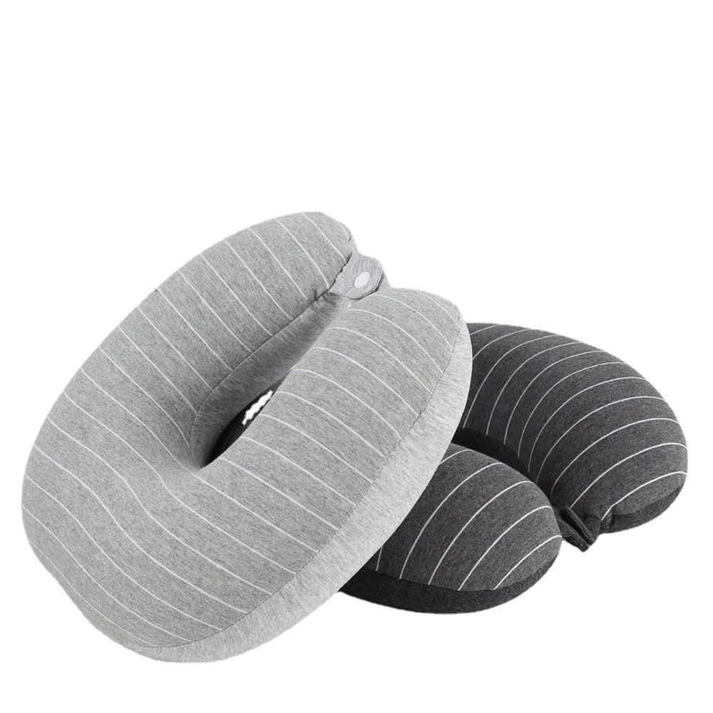 Phong Cách Nhật Bản Xốp Hạt Hình Chữ u Gối Muji Sọc Cổ Gối Du Lịch Văn Phòng Ngủ Gối Máy Bay 20244.16