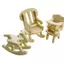 Nội thất Mini Bộ mô hình 34 món Nhà búp bê DIY Mô phỏng Trang trí nhà cửa [mới]