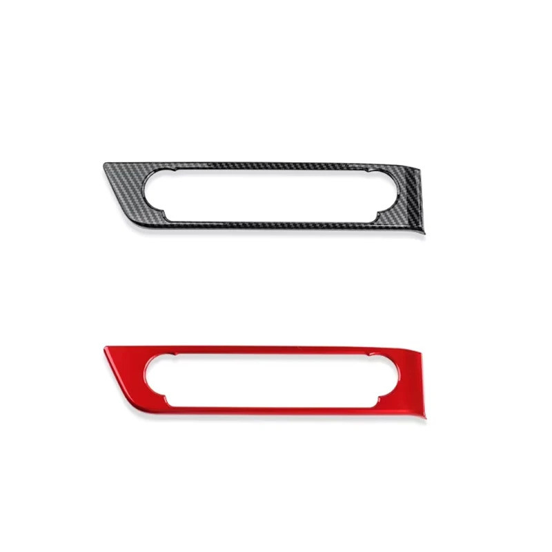 LHD / RHD Dành Cho Xe Hyundai CN7 / CN7 N 2021-2025 Màu Đỏ Nội Thất Mouldings Sợi Carbon Bảng Điều Khiển Giữa Điều Hòa Không Khí Núm Viền Bao