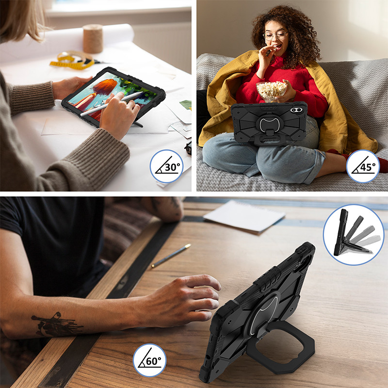 Ốp Chống Sốc Chắc Chắn Cho Redmi Pad 2 Pro 2025 5G Xiaomi Poco Pad M1 12.1inch 360° Hộp đựng máy tính bảng có tay cầm xoay