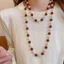 Vòng cổ cườm đỏ trắng, phong cách lễ hội thanh lịch - Trang sức thời trang cho mọi dịp