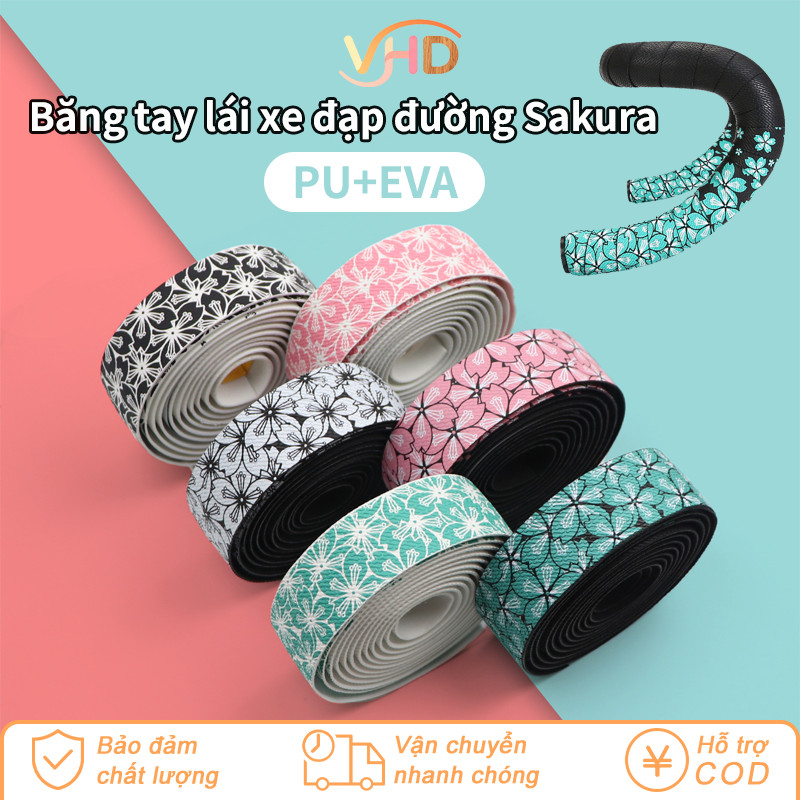 Dây Quấn Tay Cầm Xe Đạp Chống Trượt - Họa Tiết Hoa, Thấm Mồ Hôi, Êm Tay, Bền Đẹp & Nhiều Màu
