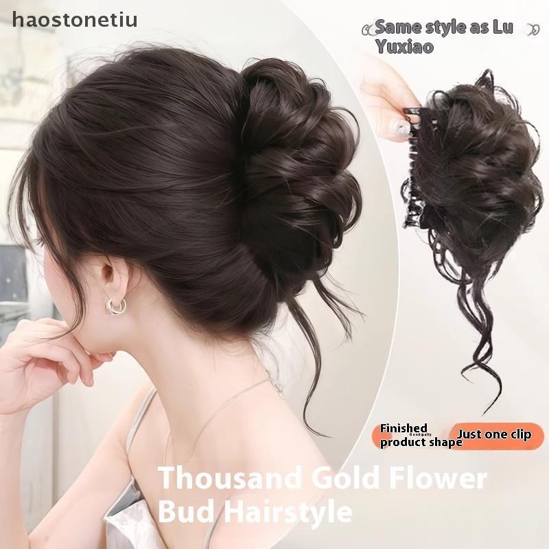 Bộ Tổng Hợp Phụ Kiện Tóc: Scrunchie & Kẹp Tóc Đa Chức Năng Phong Cách Hoa Bud Bun