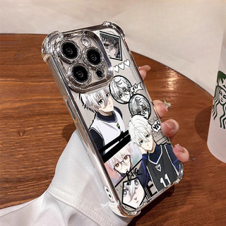 Ốp lưng Anime BLUE LOCK Nagi Seishiro cho Infinix Hot 60i 30i 40 60 Note 30 40 50 Pro Plus 50S 50X 30 Play Smart 10 9 8 7 TECNO SPARK GO 2025 Vỏ góc bảo vệ không khí mạ điện