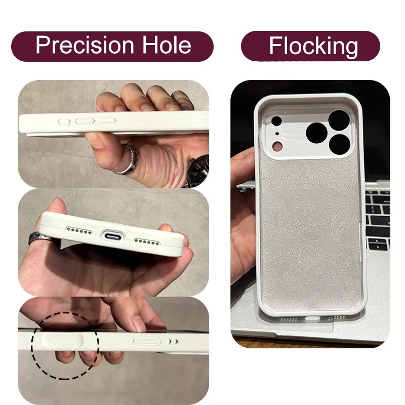 Giá đỡ vòng sang trọng Vỏ silicon lỏng từ tính cho iPhone 17 16 15 14 13 Pro Max Chân đế mềm chống sốc