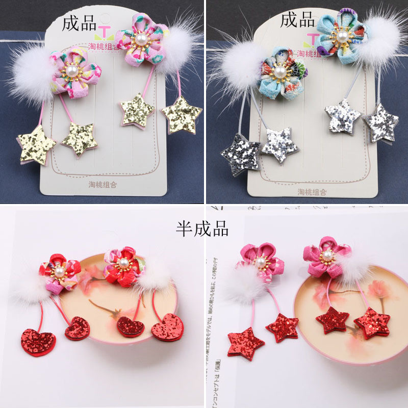 Vải Hoa Mũ Trẻ Em Nguyên Chất Handmade Trẻ Em Tua Rua Chuông Kẹp Tóc Công Chúa Phụ Kiện Tóc Phong Cách Trung Hoa Phù Hợp Với 25.12.31